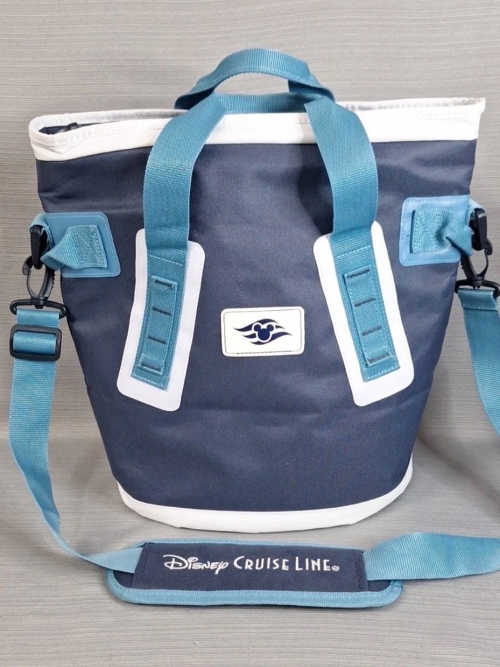Disney Cruise Line Navy and Teal Canvas Cooler